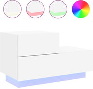Shumee noční stolek s LED osvětlením bílý 70 × 36 × 40,5 cm - Night Stand