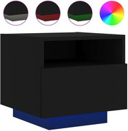 Shumee noční stolek s LED osvětlením černý 40 × 39 × 37 cm - Night Stand