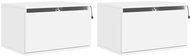 Shumee nástěnné noční stolky s LED osvětlením 2 ks, bílé, 836827 - Night Stand