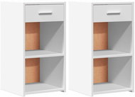 Shumee noční stolky 2 ks, bílé 35 × 34 × 65 cm kompozitní dřevo - Night Stand