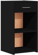 Shumee bedside table black 35 × 34 × 65 cm composite wood - Night Stand
