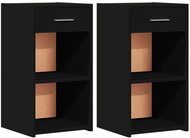 Shumee noční stolky 2 ks, černé 35 × 34 × 65 cm kompozitní dřevo - Night Stand
