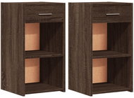 Shumee noční stolky 2 ks, hnědý dub 35 × 34 × 65 cm kompozitní dřevo - Night Stand