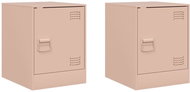 Shumee noční stolky 2 ks, růžové 34,5 × 39 × 44 cm ocel, 841610 - Night Stand