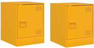 Shumee noční skříňky 2 ks, hořčicově žluté 34,5 × 39 × 44 cm ocel, 841614 - Night Stand