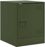 Shumee noční stolek olivově zelený 34,5 × 39 × 44 cm ocel, 841615 - Night Stand
