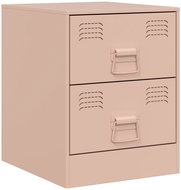 Shumee noční stolek růžový 34,5 × 39 × 44 cm ocel, 841621 - Night Stand