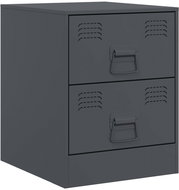 Shumee noční stolek antracitový 34,5 × 39 × 44 cm ocel - Night Stand