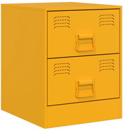 Shumee noční stolek žlutý 34,5 × 39 × 44 cm ocel - Night Stand