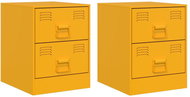 Shumee noční stolky 2 ks, žluté 34,5 × 39 × 44 cm ocel - Night Stand