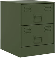 Shumee noční stolek zelený 34,5 × 39 × 44 cm ocel - Night Stand