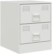 Shumee noční stolek bílý 34,5 × 39 × 44 cm ocel, 841629 - Night Stand