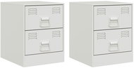 Shumee noční stolky 2 ks, bílé 34,5 × 39 × 44 cm ocel, 841630 - Night Stand