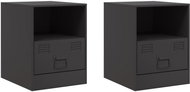 Shumee noční stolky 2 ks, černé 34,5 × 39 × 44 cm ocel, 841752 - Night Stand