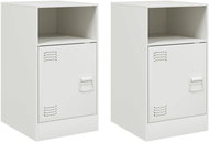 Shumee noční stolky 2 ks, bílé 34,5 × 39 × 62 cm ocel - Night Stand