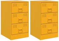 Shumee noční stolky 2 ks, hořčicově žluté 34,5 × 39 × 62 cm ocel, 841782 - Night Stand