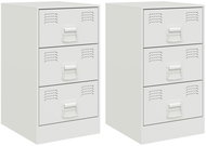 Shumee noční stolky 2 ks, bílé 34,5 × 39 × 62 cm ocel, 841786 - Night Stand