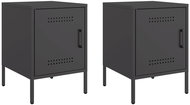 Shumee noční stolky 2 ks, černé 36 × 39 × 50,5 cm ocel - Night Stand