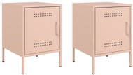 Shumee noční stolky 2 ks, růžové 36 × 39 × 50,5 cm ocel - Night Stand