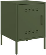 Shumee noční stolek olivově zelený 36 × 39 × 50,5 cm ocel, 842918 - Night Stand