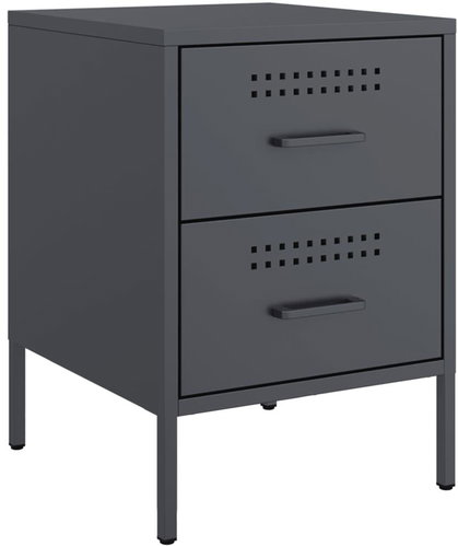 Shumee noční stolek antracitový 36 × 39 × 50,5 cm ocel - Night Stand - Main image