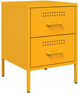 Shumee noční stolek hořčicově žlutý 36 × 39 × 50,5 cm ocel - Night Stand