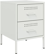 Shumee noční stolek bílý 36 × 39 × 50,5 cm ocel - Night Stand