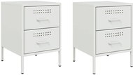 Shumee noční stolky 2 ks, bílé 36 × 39 × 50,5 cm ocel, 842933 - Night Stand