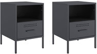 Shumee noční stolky 2 ks, antracitové 36 × 39 × 50,5 cm ocel - Night Stand