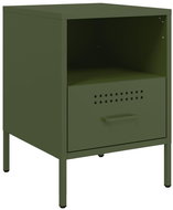 Shumee noční stolek olivově zelený 36 × 39 × 50,5 cm ocel, 843062 - Night Stand