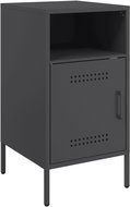 Shumee bedside table black 36 × 39 × 68 cm cold rolled steel, 843066 - Night Stand