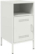 Shumee bedside table white 36 × 39 × 68 cm cold rolled steel - Night Stand
