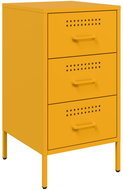 Shumee bedside table mustard yellow 36 × 39 × 68 cm steel - Night Stand