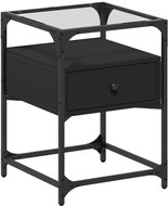 Shumee noční stolek černý 40 × 40 × 55 cm kompozitní dřevo - Night Stand