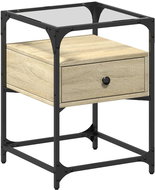 Shumee noční stolek dub sonoma 40 × 40 × 55 cm kompozitní dřevo - Night Stand