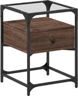 Shumee noční stolek hnědý dub 40 × 40 × 55 cm kompozitní dřevo - Night Stand