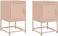 Shumee noční stolky 2 ks, růžové 36 × 39 × 60,5 cm ocel - Night Stand