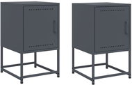 Shumee noční stolky 2 ks, antracitové 36 × 39 × 60,5 cm ocel - Night Stand