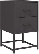 Shumee noční stolek černý 36 × 39 × 60,5 cm ocel, 846458 - Night Stand