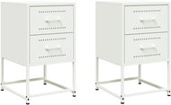Shumee noční stolky 2 ks, bílé 36 × 39 × 60,5 cm ocel, 846469 - Night Stand