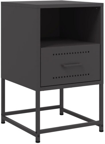 Shumee noční stolek černý 36 × 39 × 60,5 cm ocel - Night Stand - Main image