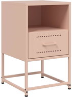 Shumee bedside table pink 36 × 39 × 60,5 cm steel - Night Stand