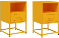 Shumee noční stolky 2 ks, hořčicově žluté 36 × 39 × 60,5 cm ocel - Night Stand