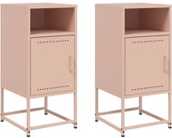 Shumee noční stolky 2 ks, růžové 36 × 39 × 78 cm ocel, 846569 - Night Stand