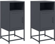 Shumee noční stolky 2 ks, antracitové 36 × 39 × 78 cm ocel - Night Stand