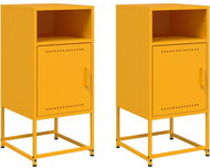 Shumee noční stolky 2 ks, hořčicově žluté 36 × 39 × 78 cm ocel, 846573 - Night Stand