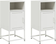 Shumee noční stolky 2 ks, bílé 36 × 39 × 78 cm ocel, 846577 - Night Stand