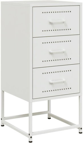 Shumee noční stolek bílý 36 × 39 × 78 cm ocel - Night Stand - Main image