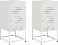 Shumee noční stolky 2 ks, bílé 36 × 39 × 78 cm ocel, 846589 - Night Stand