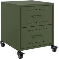 Shumee noční stolek olivově zelený 36 × 39 × 43,5 cm ocel, 846634 - Night Stand